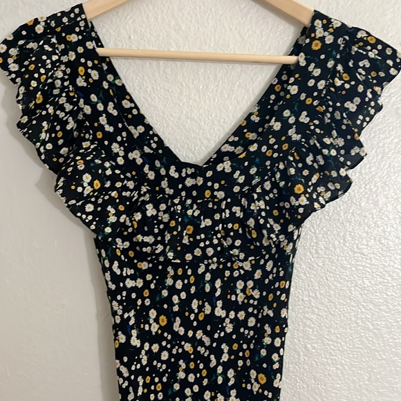 Lou Floral Black Maxi Silk Dress - Picture 8 of 14